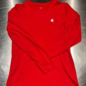 Original Apple Employee Long Sleeve in Holiday Red - Unisex Small